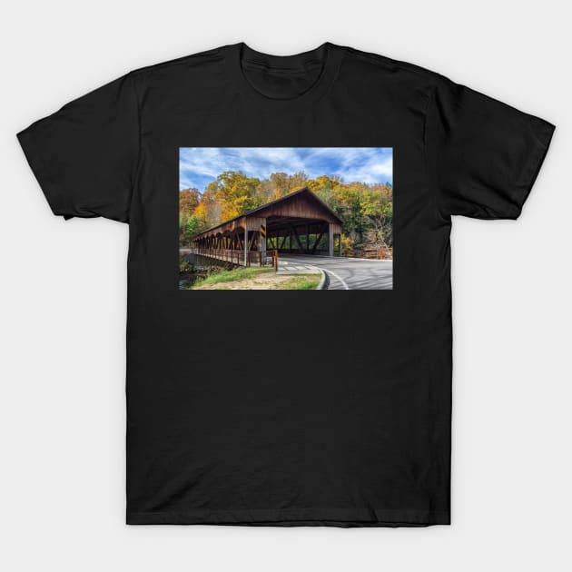 Mohican Covered Bridge T-Shirt by dalekincaid